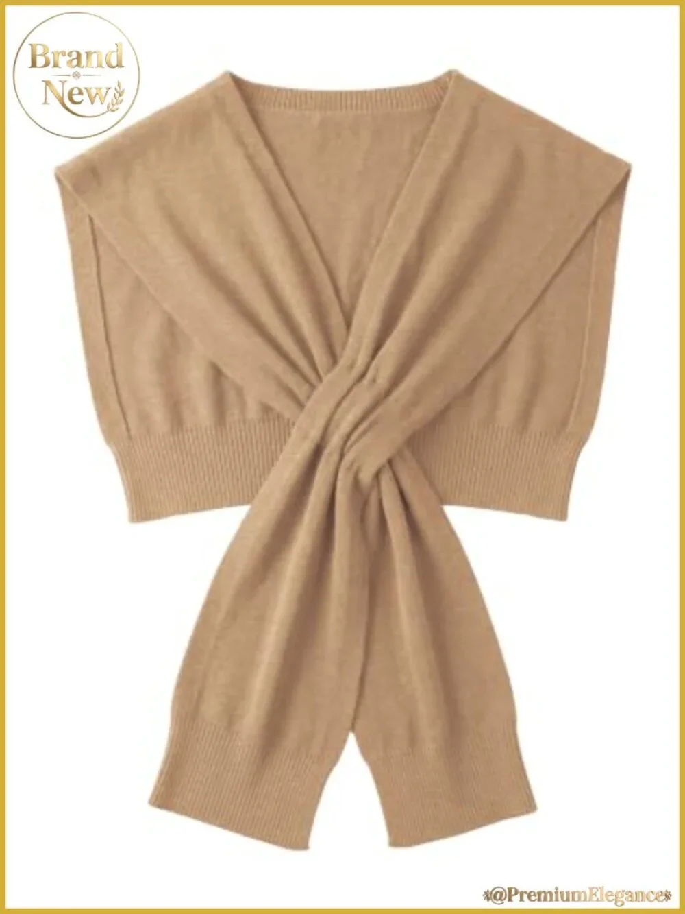 Wool Blend Knotted Sweater Shawl Wrap for Women Dressy Lightweight Layering